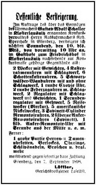 1898-08-10 Kl Versteigerung